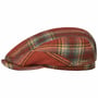 Marlwick Driver Check Flat Cap by Stetson orange