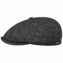 Hatteras Herringbone Tweed Flat Cap by Stetson anthracite-mottled