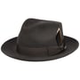 Caldren Fedora Fur Felt Hat by Stetson dark grey
