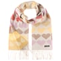 Cashmink Hearts Fringed Scarf by Fraas mixed colours