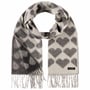 Cashmink Hearts Fringed Scarf by Fraas beige-anthracite