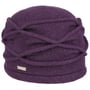 Milled Wool Hat With Faltendetail by Seeberger plum