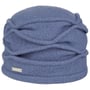 Milled Wool Hat With Faltendetail by Seeberger blue