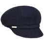 Wool Mix Newsboy Cap by Seeberger navy