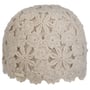 Flower Crochet Women’s Beanie Hat by Seeberger light grey