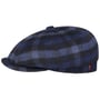 Kyoto Essential Check Flat Cap by Alfonso D’Este black-blue