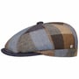 City Bic Checks Flat Cap by Lierys brown-blue