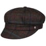 Colour Check Newsboy Cap by Lierys brown
