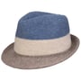 Tricolour Trilby Milled Wool Hat by Lipodo blue