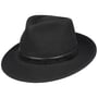 Wool Felt Hat With Leather Band by Lierys black