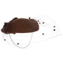 Imena Pillbox Hat by Lierys brown