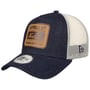 E-Frame Denim Trucker Cap by New Era navy
