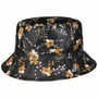 Flower Pattern Bucket Rain Hat by McBURN black