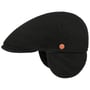 Sidney Alpaca Flat Cap with Ear Flaps by Mayser black