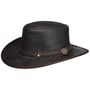 Springbrook Air Leather Hat by Scippis brown