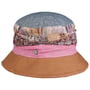 Lenica Patchwork Linen Hat by Lierys brown-blue