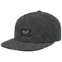 6 Panel Flat Brim Corduroy Cap by Reell dark grey