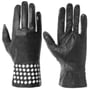 Diamond Cuff Leather Gloves by McBURN white-black