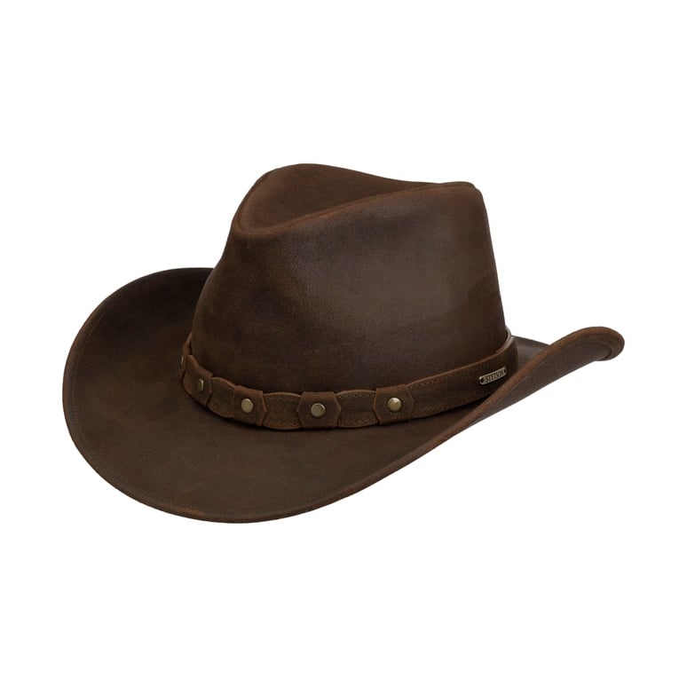 Calf Split Western Leather Hat by Stetson