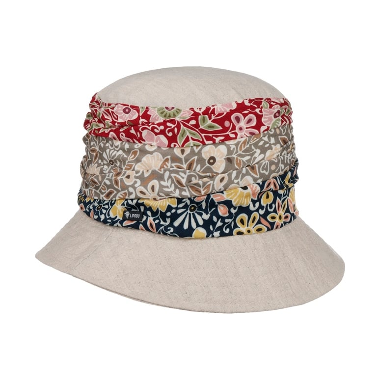 Flower Trim Bucket Cotton Hat by Lipodo