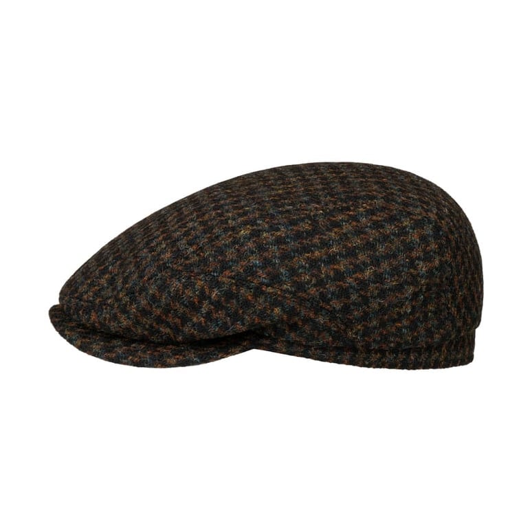 Harris Tweed Houndstooth Driver Cap by Stetson