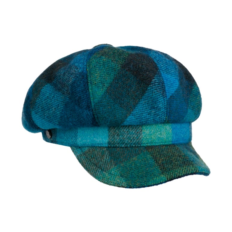 John Hanly Wool Check Newsboy Cap by Lierys