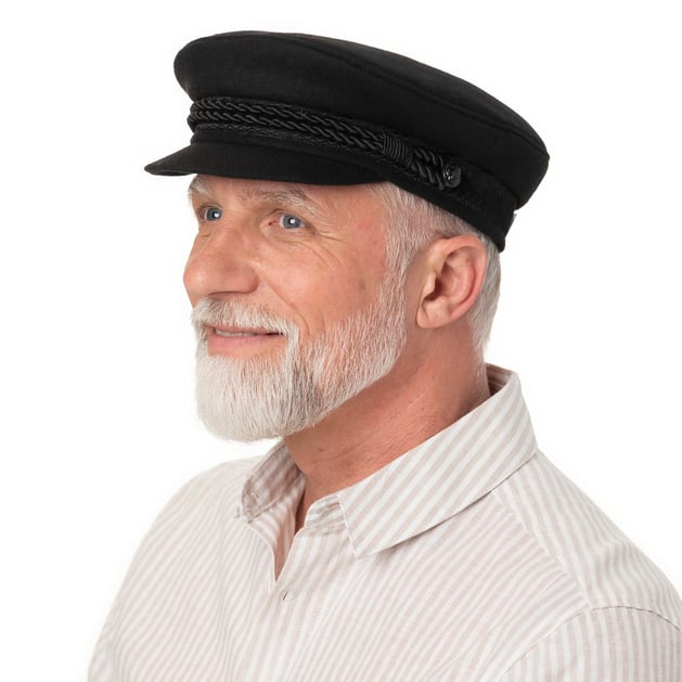 Black Elbe Sailor Cloth Hat by Hammaburg - £62.95