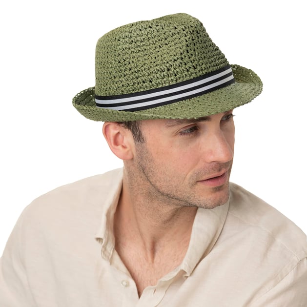 Honalo Trilby Crochet Straw Hat by Chillouts - £31.95